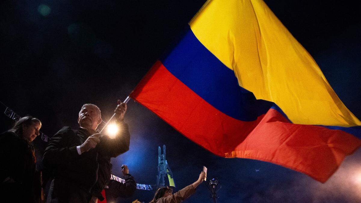 A demonstration against the government of Colombian President Gustavo Petro in Bogota on Oct. 2.