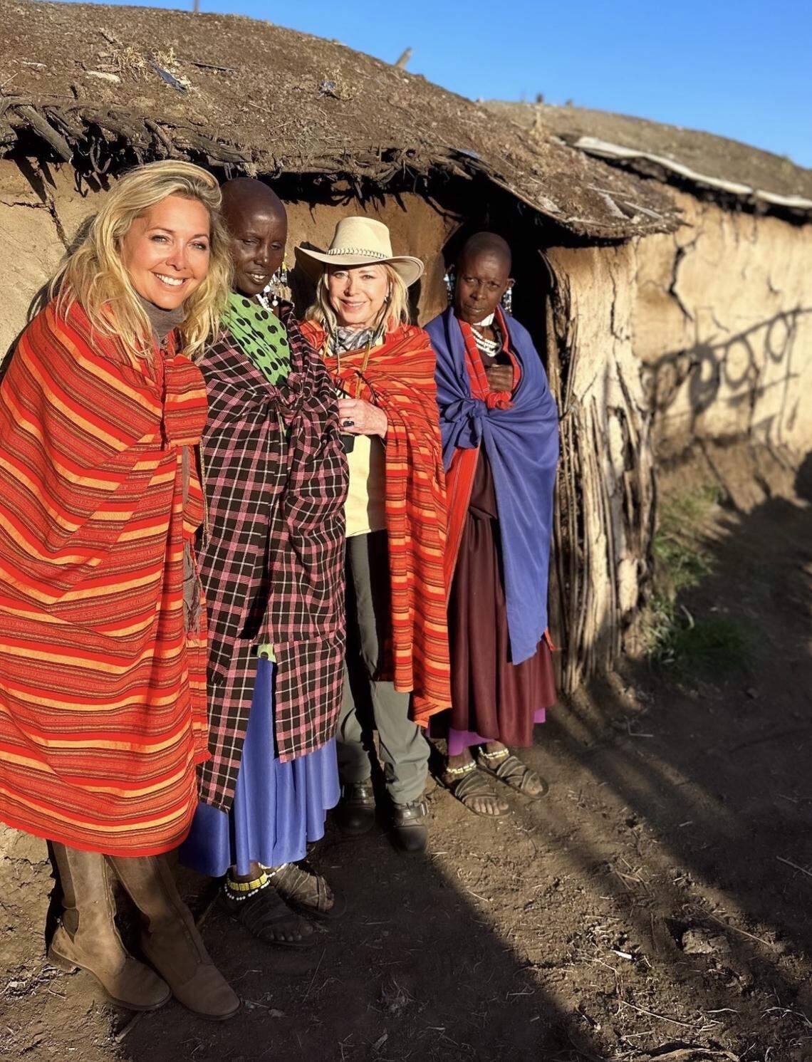 Nicole Wertheim (second from right) with her daughter Erica Wertheim Zohar (left) in Tanzania in 2024.