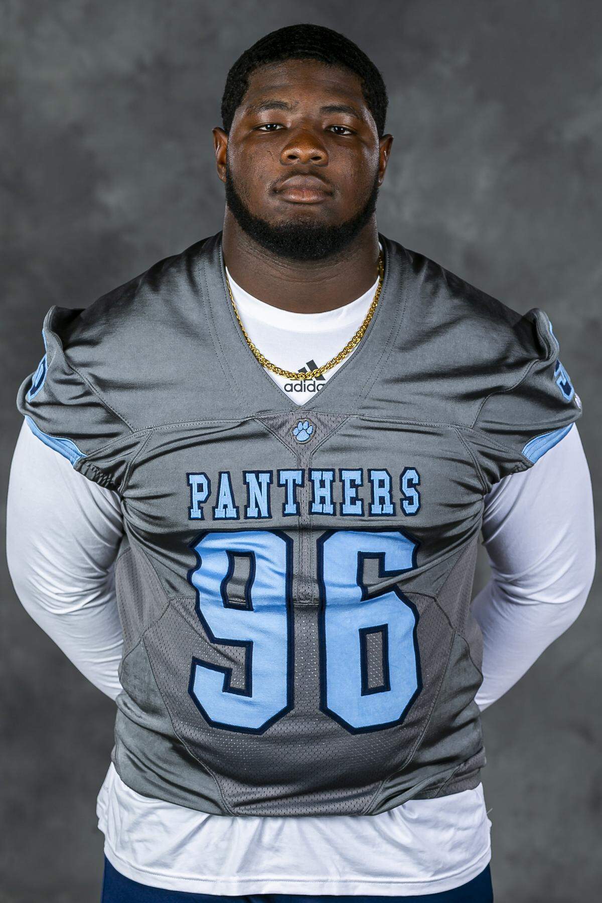Savion Collins, from Miami Palmetto Senior High School, attends High School Football Media Day at the Hard Rock Stadium last August. Collins is one of 10 UM non-binding commitments in the 2021 class.