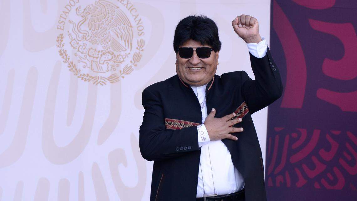 Former president of Bolivia, Evo Morales, during a ceremony in Mexico City on Sept. 16, 2022.