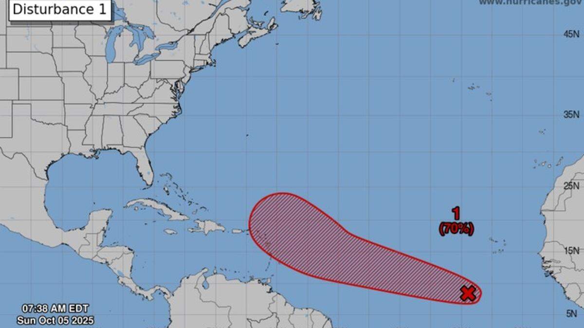 A tropical wave is brewing in the Atlantic Ocean.