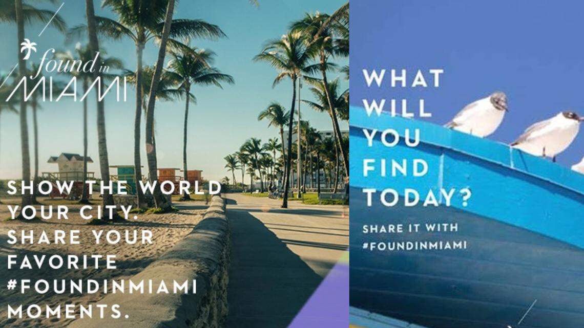 Ads for the GMCVB's new 'Found in Miami' campaign.