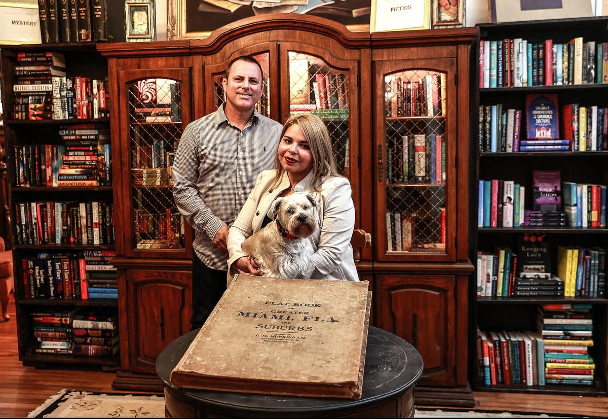 Patricia Medina and Jesús Castellat, owners of Sweet Haven Book Store in Cauley Square.