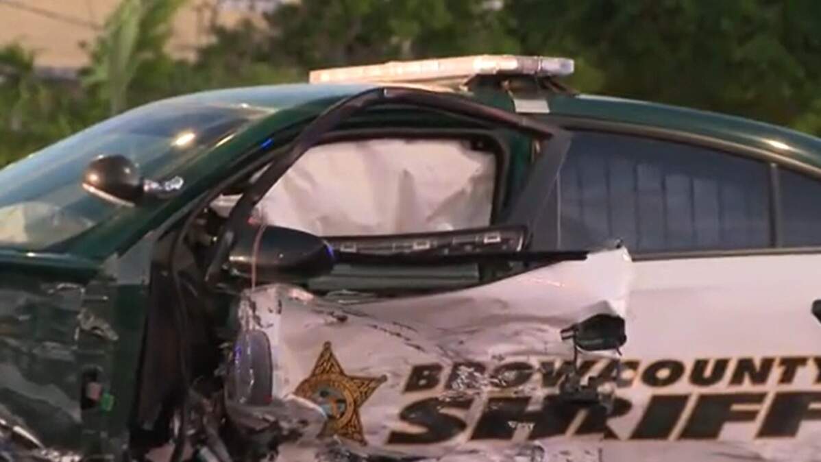 The deputy suffered non-life threatening injuries and was taken to Broward Health Medical Center.