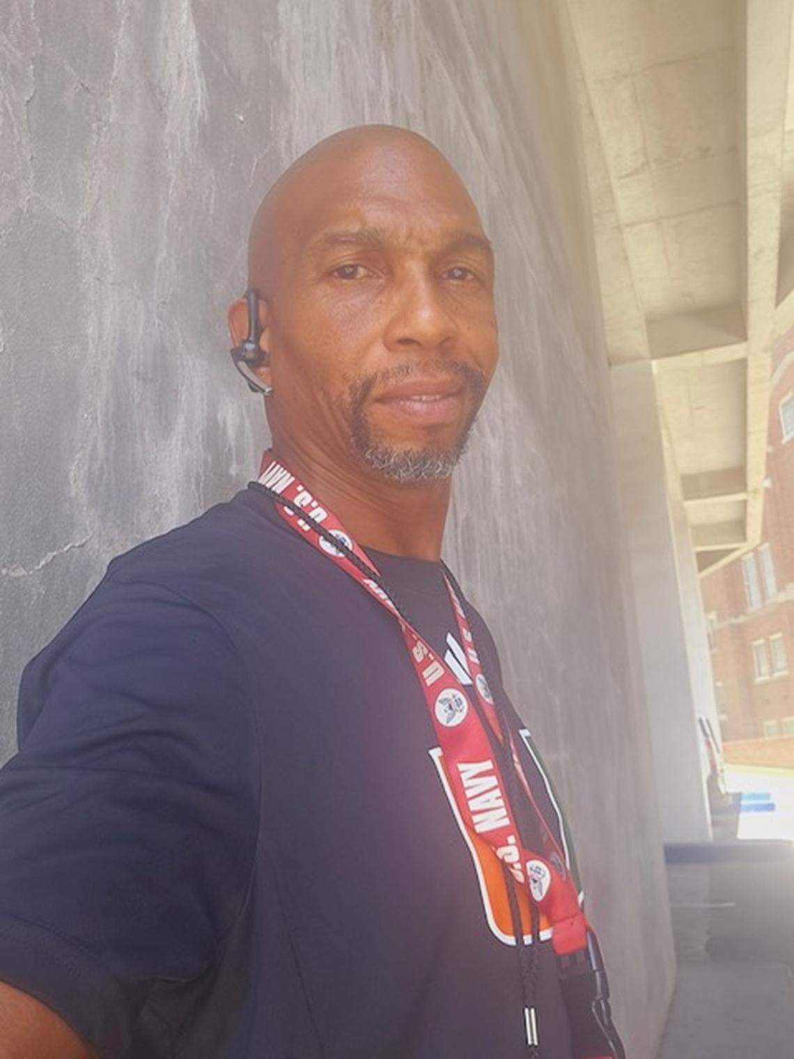 Jay “Shorty” Evans, who works for Good Greek Moving Company, drove more than 7,000 miles this UM football season to transport the Hurricanes’ equipment to road games at University of Florida, USF, Cal, Louisville, Georgia Tech, and Syracuse. The last trip, to the Pop Tarts Bowl in Orlando next week, is the shortest of the season.