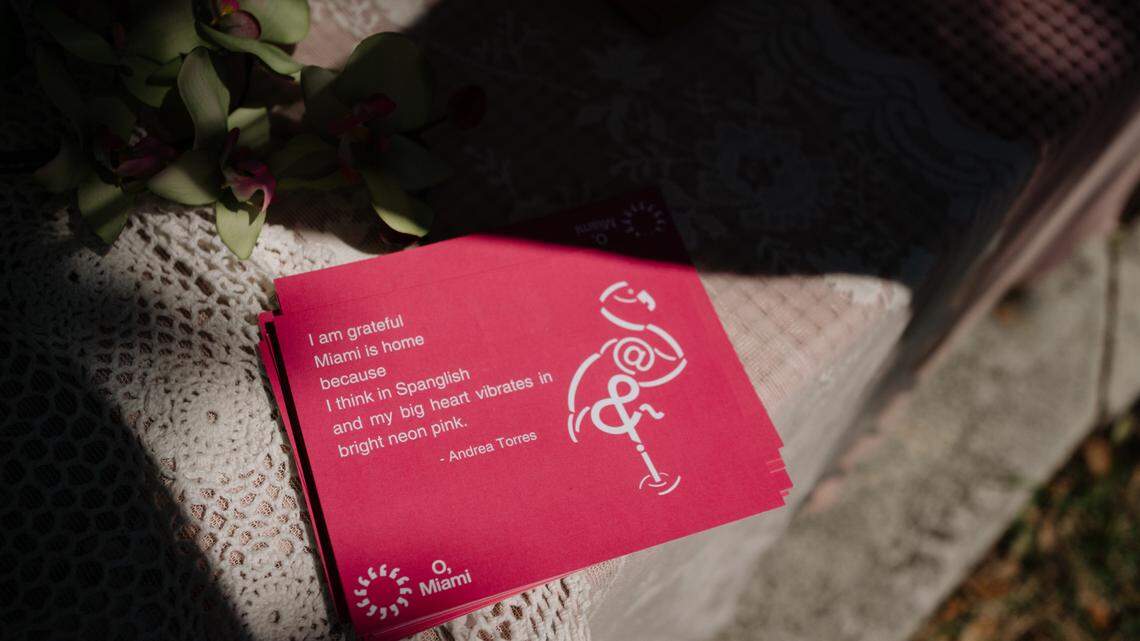  At an O, Miami Poetry Festival clothing swap event at Vizcaya attendees also shared poems. 