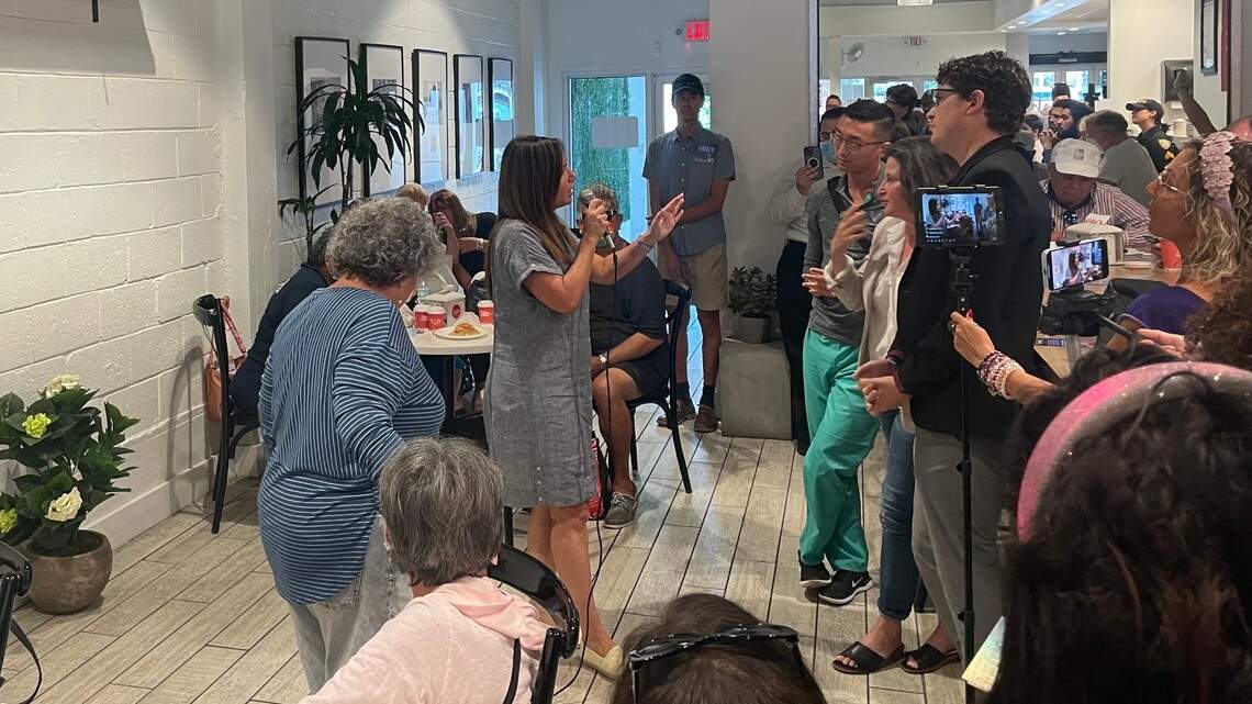 Miami Sen. Ileana García faced some new Miami Beach constituents. They were not happy
