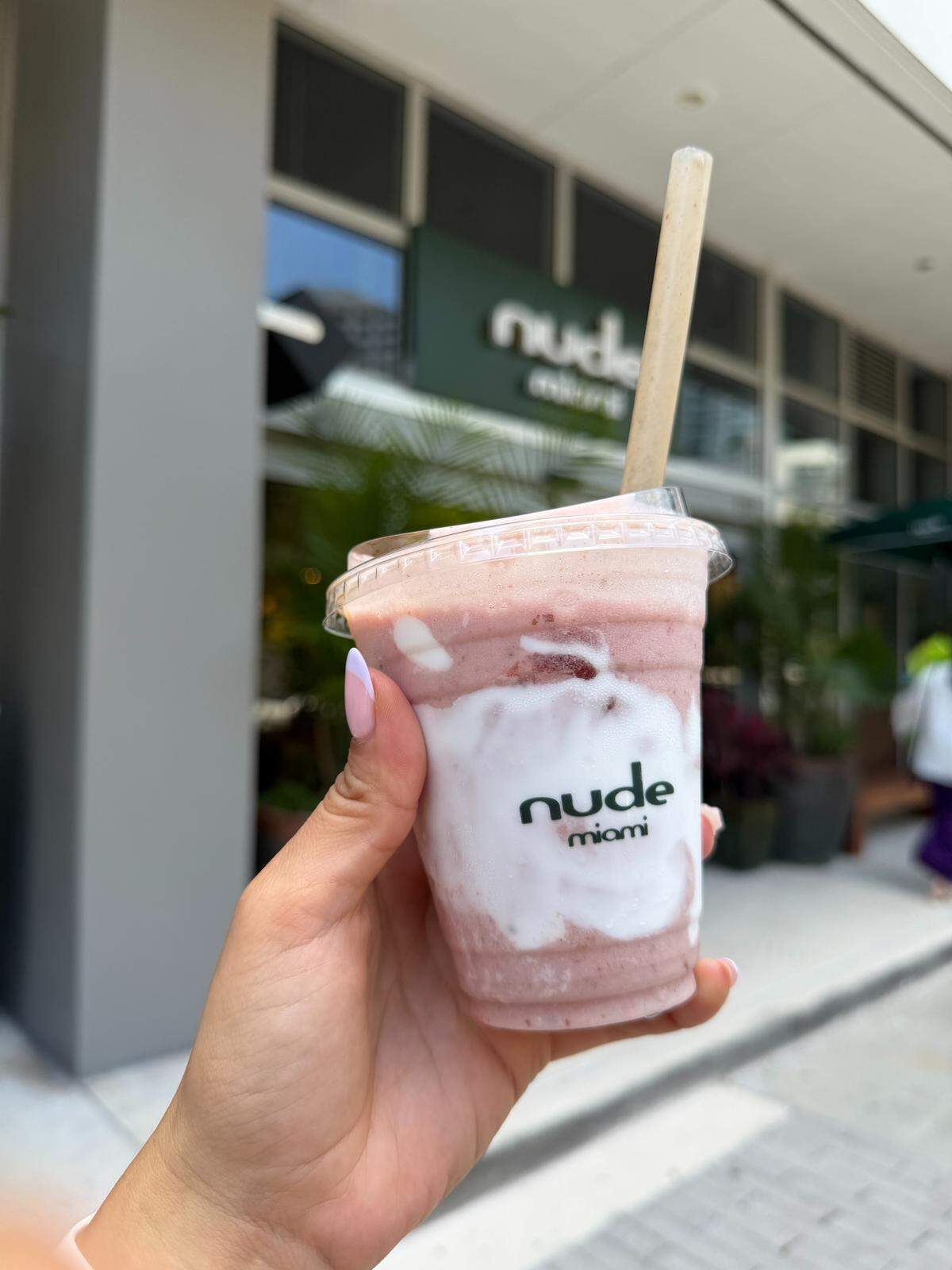 Nude Miami smoothies attracted customers as the store opened on May 15, 2026.
