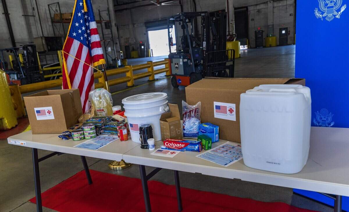 Display of items that are part of a U.S. humanitarian assistance cargo delivery operation to Cuba, on Tuesday, July 21, 2026.