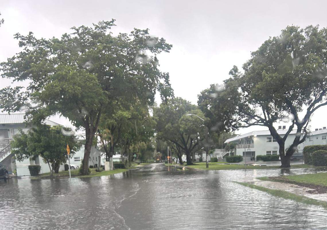 Hollywood streets near Griffin Road are already seeing significant flooding.