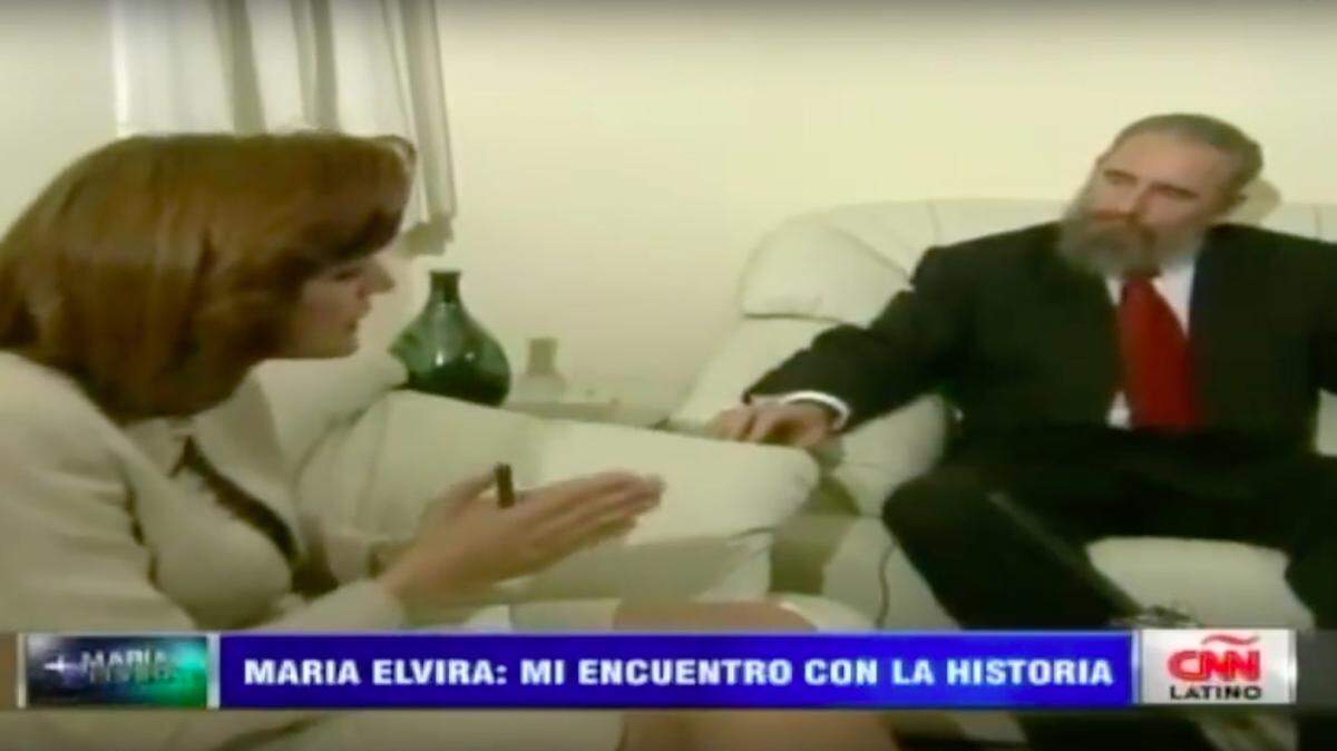 In 1995, Maria Elvira Salazar, then TV journalist, interviewed Cuban leader Fidel Castro.