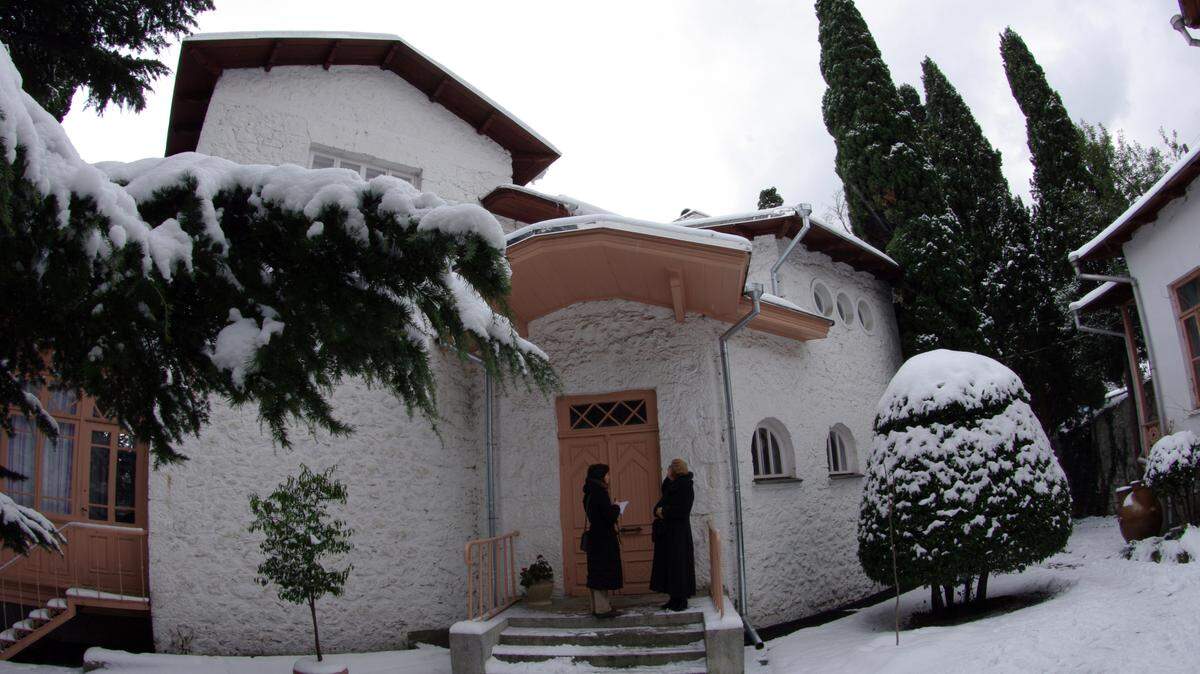 Outside view of Anton Chekhov’s modest house in the Crimean coastline in the Ukrainian city of Yalta taken on January 27, 2010, where he lived between 1899-1904 and where he wrote a series of late masterpieces.