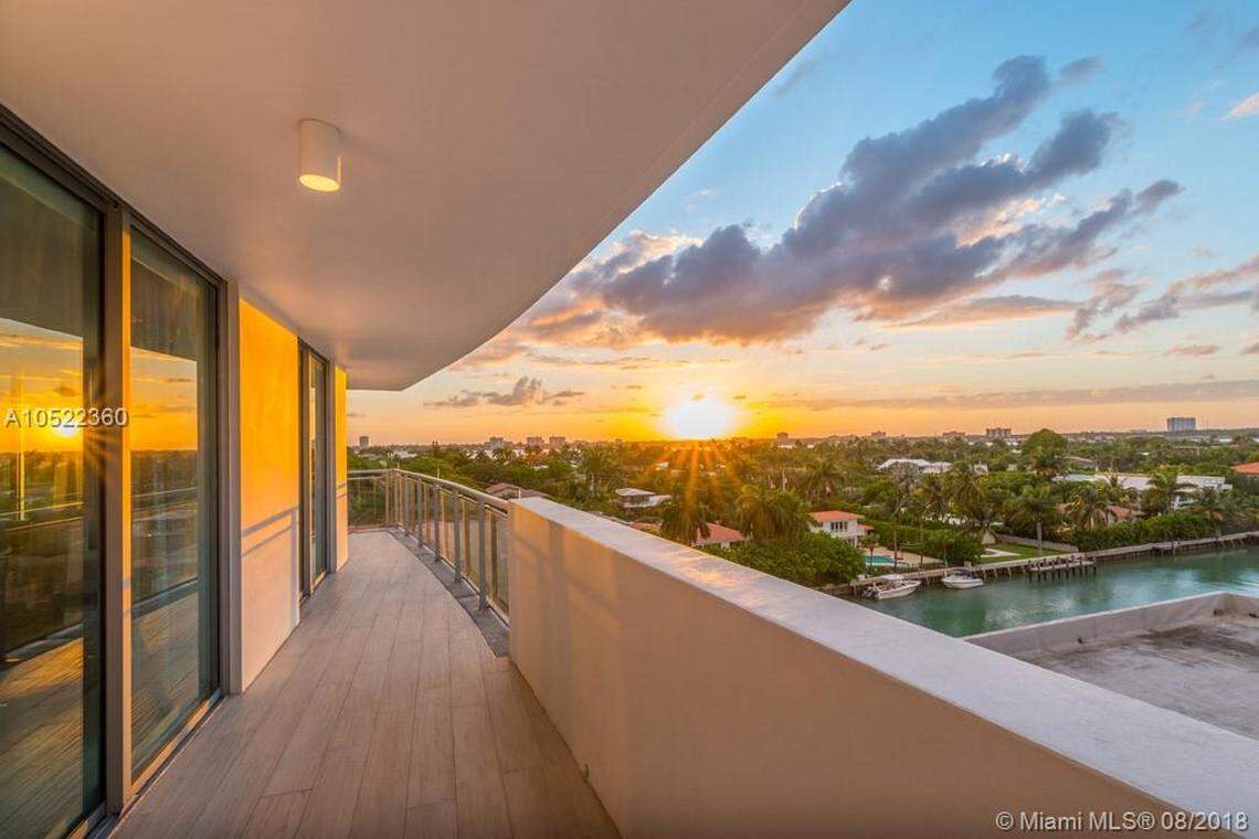 Sunset view from real estate listing for the Bay Harbor Islands penthouse Patrick Horsman bought for nearly $1.6 million in 2019. Horsman has been accused of fraud by investors in his Integrated CBD organic hemp company.