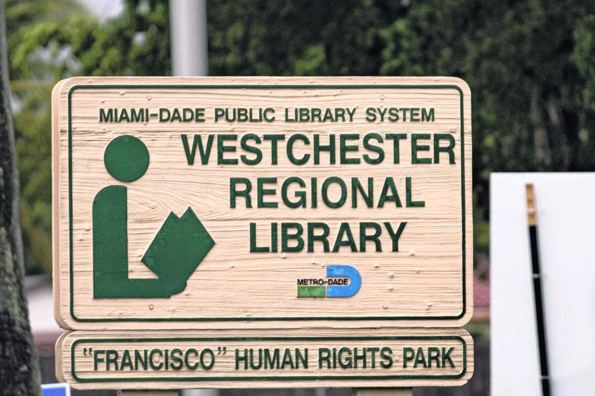 Westchester Regional Library in Miami, Florida, on Wednesday, Nov. 9, 2022.