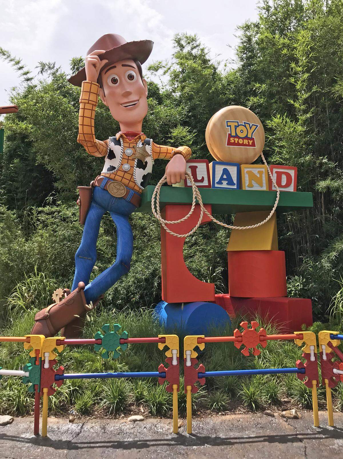 Sheriff Woody greets visitors at Toy Story Land at Disney’s Hollywood Studios.