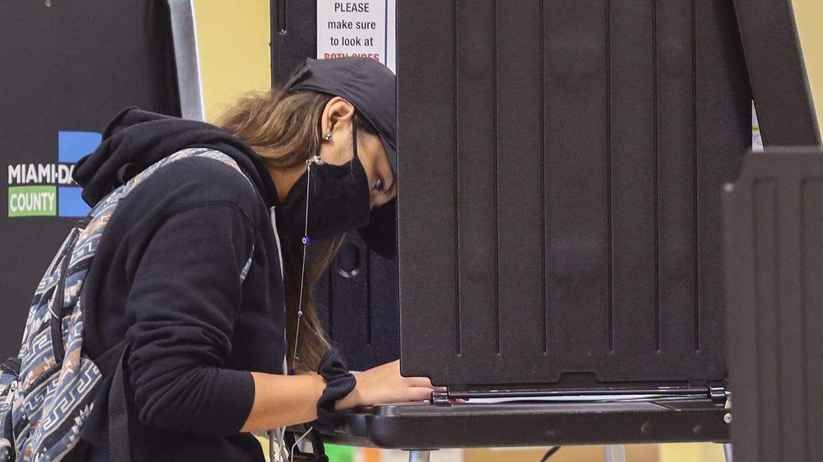 Miami’s Upper Eastside residents cast their ballots as they voted at Legion Park on Election Day on Tuesday, November 3, 2020 in Miami, Florida