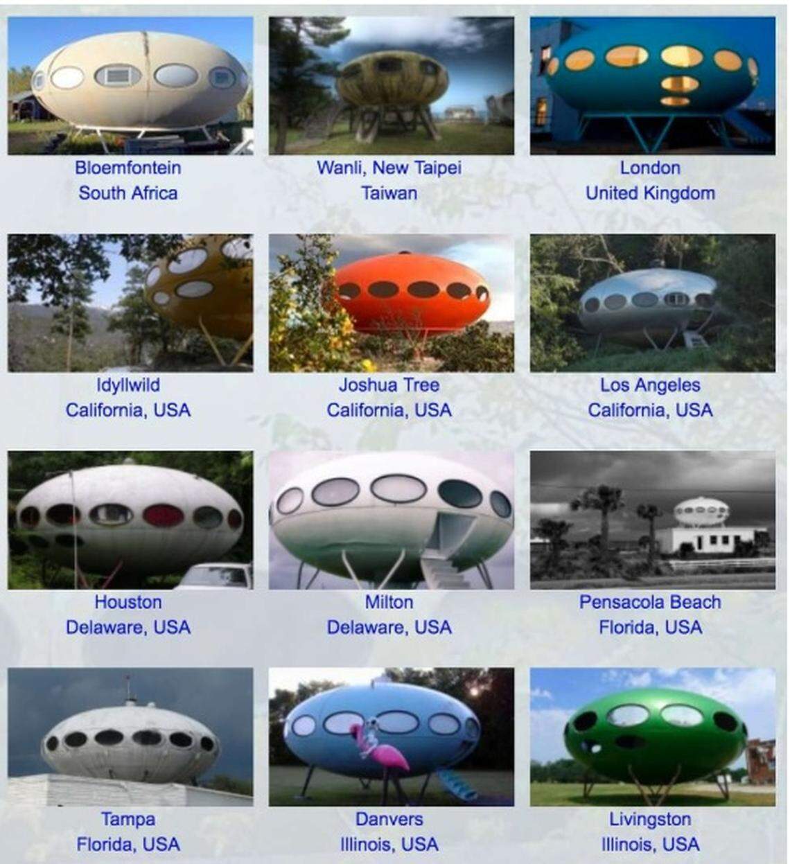Simon Robson[’s website, thefuturohouse.com, trackes the history and locations of Futuro houses around the world.