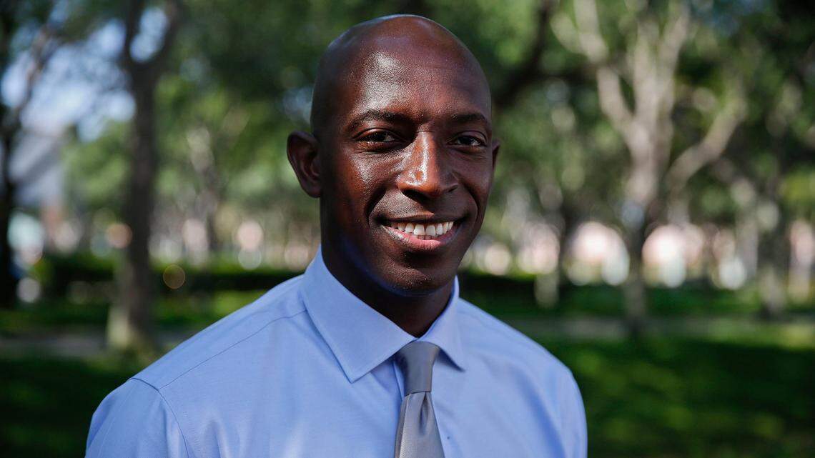 Miramar Mayor Wayne Messam poses for a portrait in Miramar, Fla., on March 27, 2019. Messam announced on March 28 that he is running for the Democratic presidential nomination.