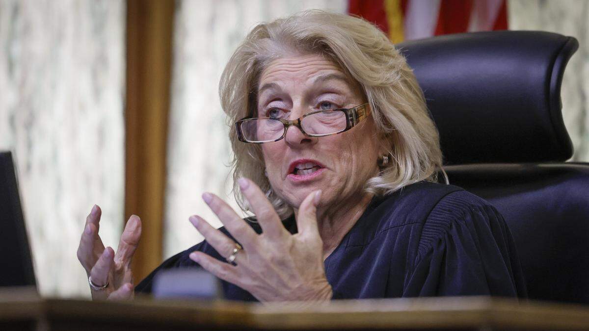 Judge Marisa Tinkler Mendez speaks to attorneys in court at the Richard E. Gerstein Justice Building, courtroom 4-1 in Miami, Florida, on Thursday, October 9, 2025. 