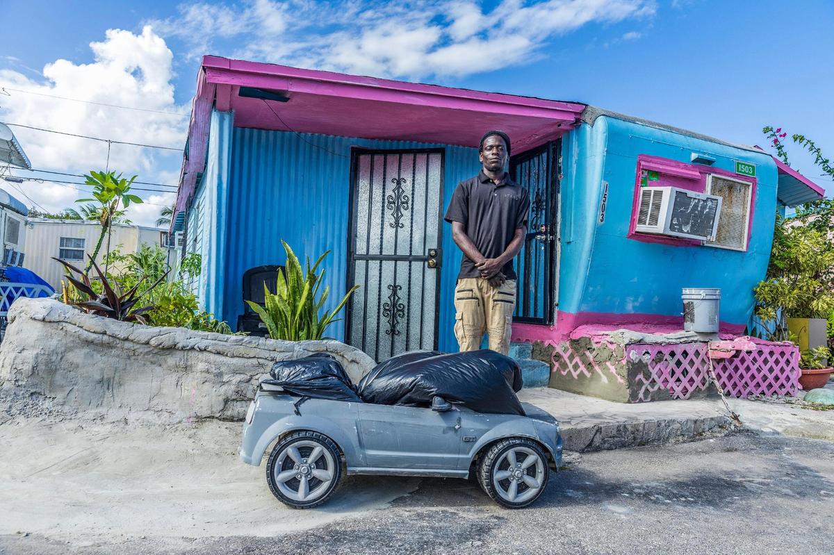 ‘People here do not have other places to go,’ said Frantz Pierre, 26, as he stood in front of his family home, where he lives with his mother and brother.