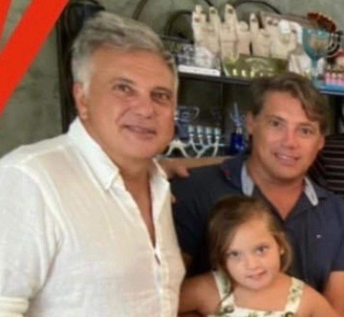 Andres Galfrascoli, Fabian Nunez and daughter Sofia Nunez