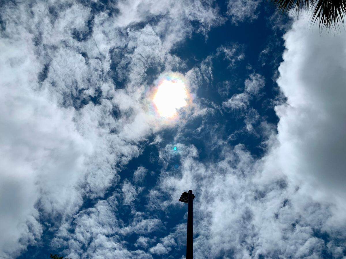 Hola, soleil! Hello, sunshine. What seemed unfamiliar after nearly two days of flooding rains, the sun, made its appearance over parts of Miami Saturday afternoon, June 4, 2022.