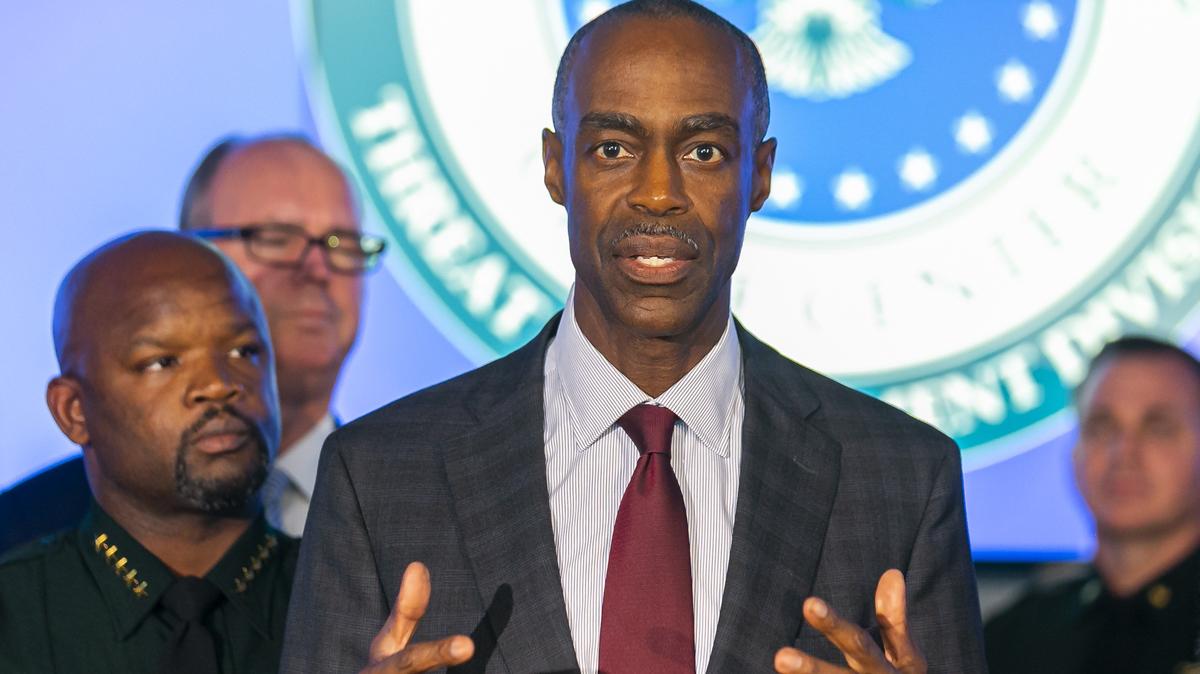 Broward School Superintendent Robert Runcie speaks during a press conference at the Broward Sheriff’s Office Real Time Crime Center in Fort Lauderdale on Tuesday, August 13, 2019. Statewide prosecutors dropped a perjury charge against Runcie Monday, June 9, 2025.
