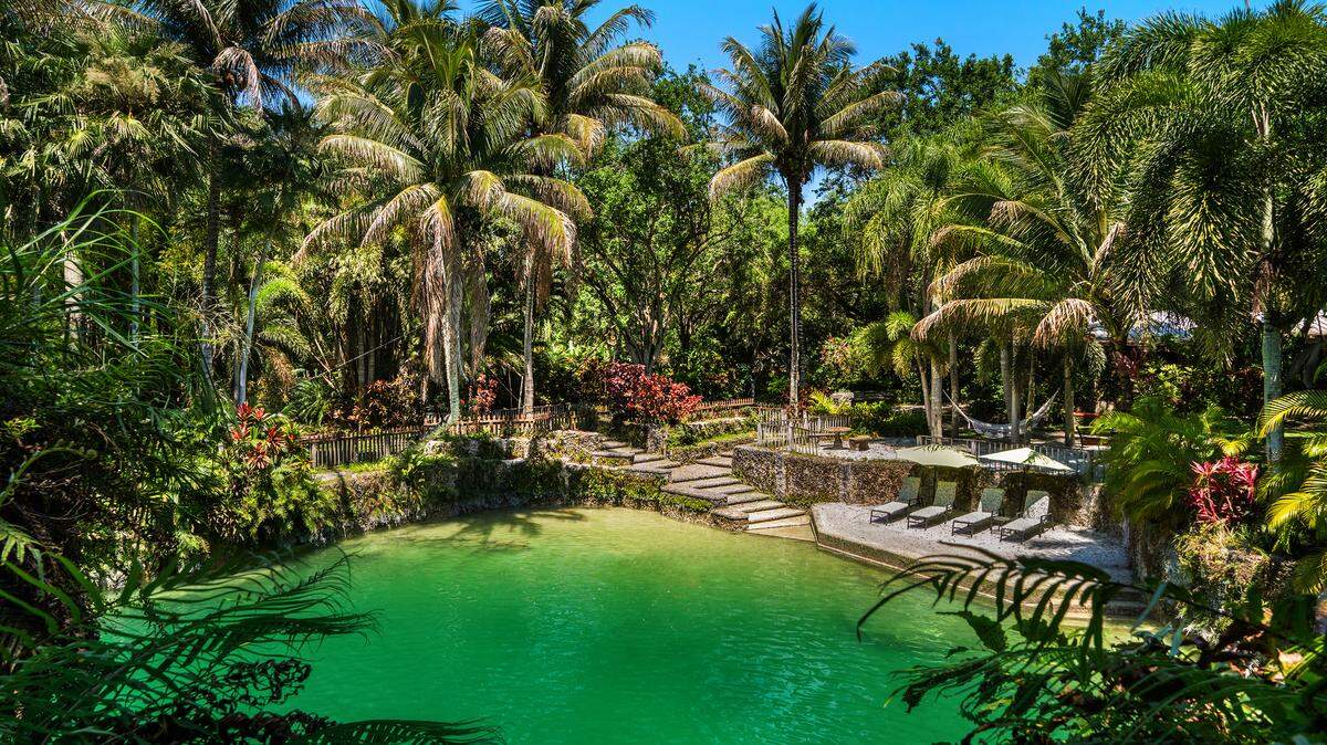 A swimming grotto at the Breezy Oaks estate in South Miami-Dade, listed for $18 million.