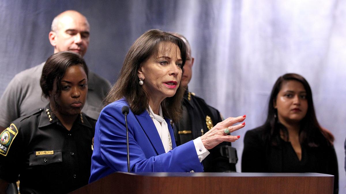 Miami-Dade State Attorney Katherine Fernández Rundle, shown at a press conference earlier this year, may face a challenger for the 2020 election.