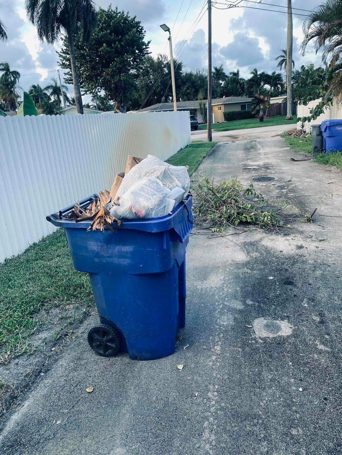 On the Hollywood Connect app, a Hollywood resident uploaded a photo of their overflowing trash that hadn’t been picked up in weeks.