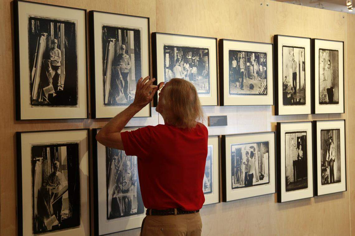Fine art photographer William John Kennedy at Kiwi Gallery amid his photography exhibit of Andy Warhol on Miami Beach on Nov. 30, 2010.