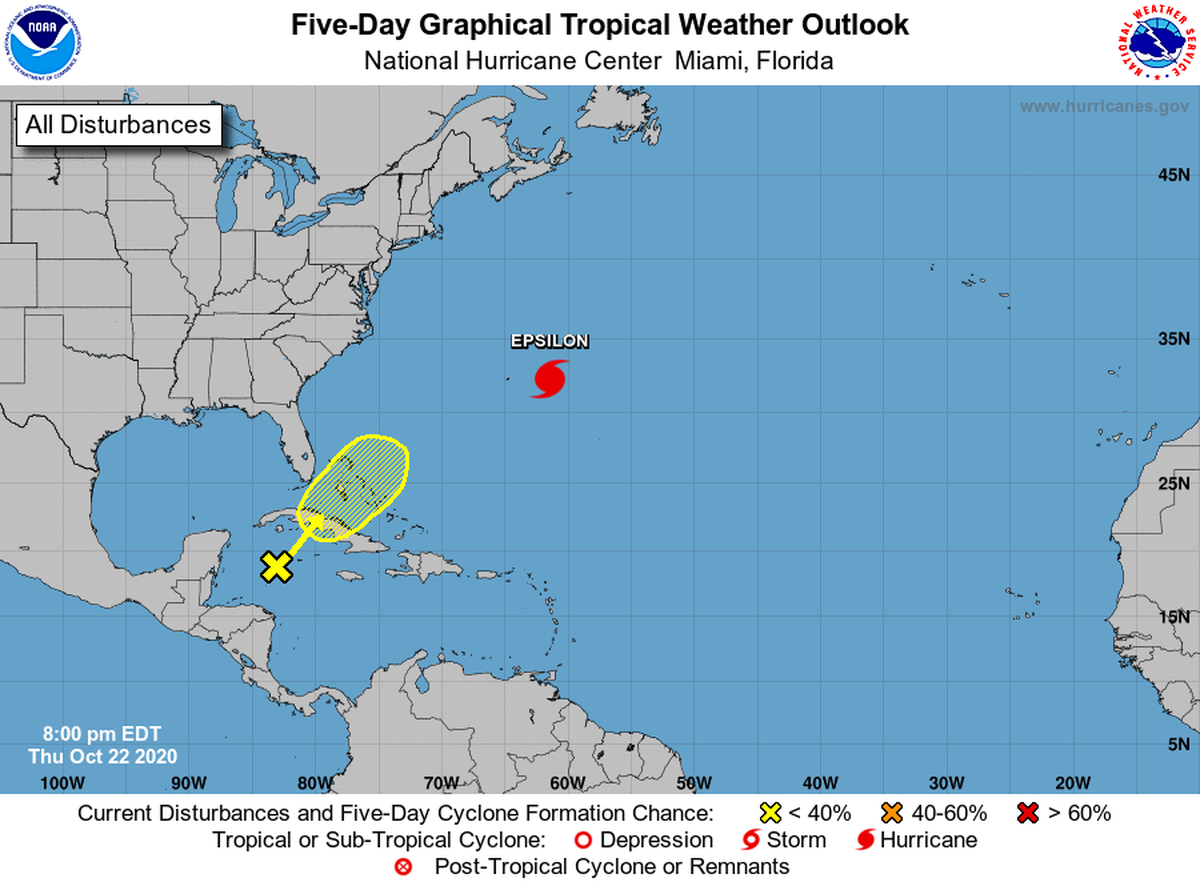 Forecasters are watching a new disturbance in the western Caribbean Sea Thursday that is forecast to bring heavy rain to portions of South Florida, Cuba and the Bahamas through early next week as it moves toward the western Atlantic.