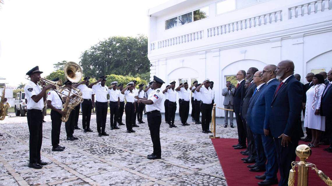 Member of Haiti’s Transitional Presidential Council returned to the grounds of the National Palace on Thursday, October 9, 2025, for a Council of Ministers meeting for the first time since January 2024 Member of Haiti’s Transitional Presidential Council returned to the grounds of the National Palace on Thursday, October 9, 2025, for a Council of Ministers meeting for the first time since January 2024