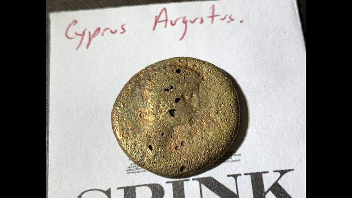 One of the ancient coins from 81 BC.