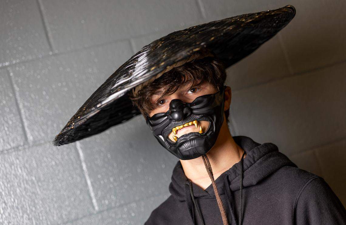 Lucas Nunez cosplays as an original character.