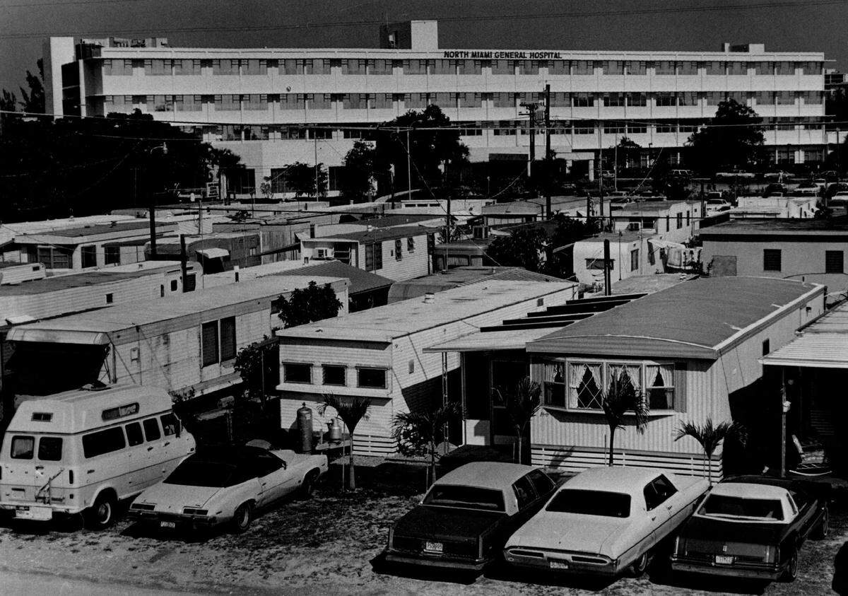 North Miami General Hospital in 1981, which closed in the 1990s to make way for a college.