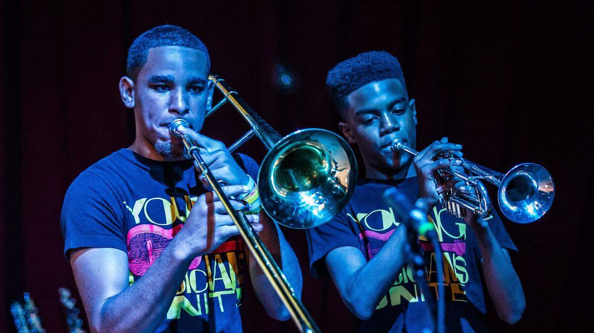 Kyle Tennyson and Nicolaus Gelin perform at a Young Musicians Unite festival. The annual spring festival, which will be on May 25,  is the largest fundraiser for the nonprofit organization.