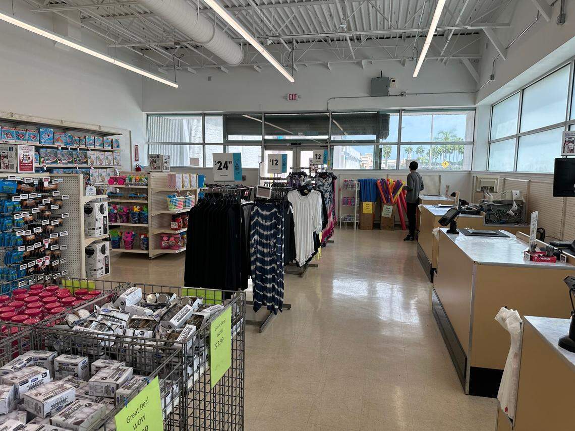 A Kmart sales clerk watches over the storefront at the last remaining Kmart in Florida on a Friday afternoon on Aug. 23, 2024. The store is a smaller version of its bigger self at the Kendale Lakes Plaza. There is only one other Kmart in the United States, in Long Island, New York, as for August 2024.