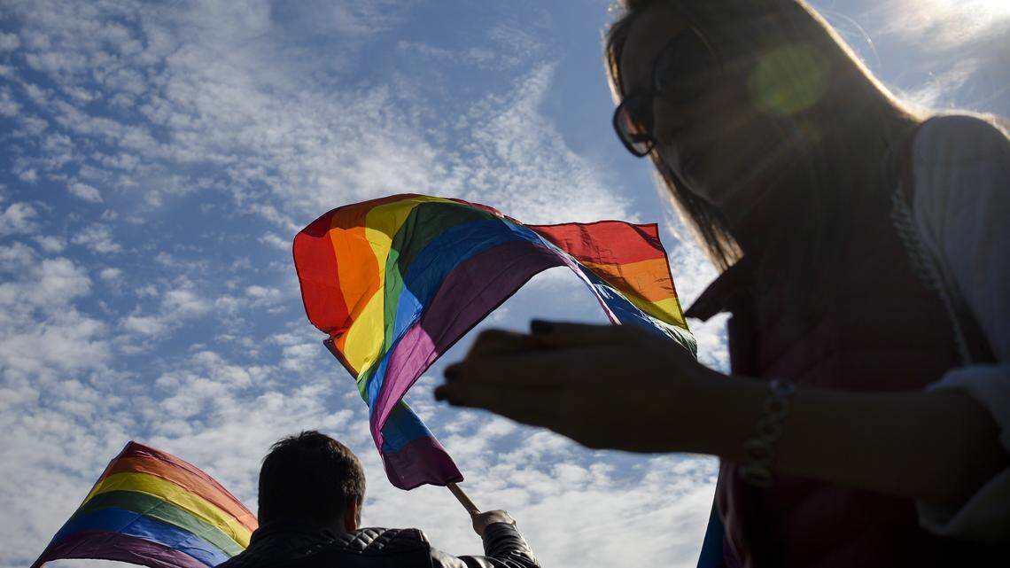 New York City is the newest location to offer an X gender on birth certificates after Mayor Bill de Blasio signed a new law. Oregon, Washington and California are other US states that allow it. Photo of a protest in Romania.