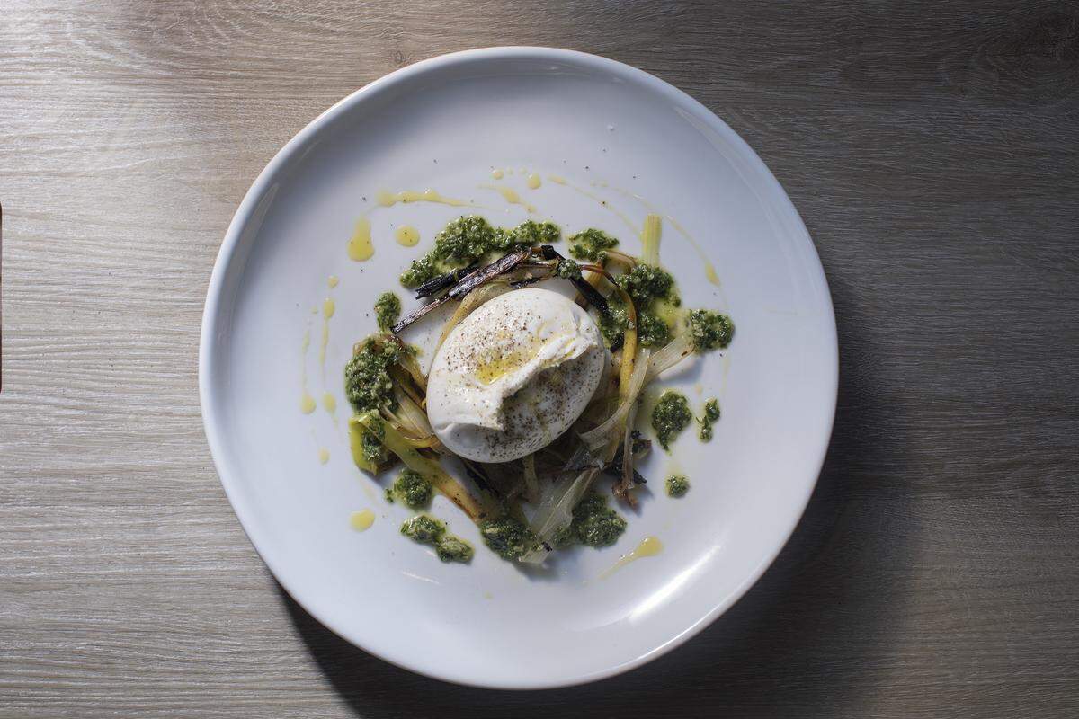 Burrata, one of the small plates at Orilla on Miami Beach.