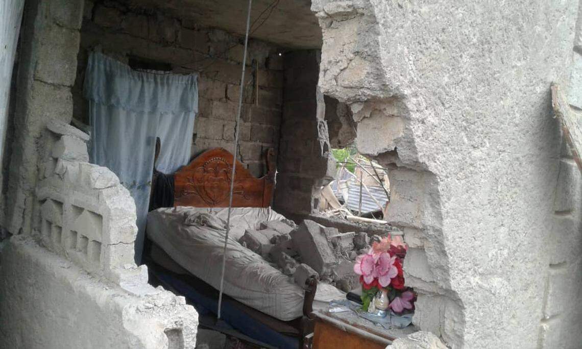 In Port-de-Paix,  Haiti, residents are asking for temporary shelter after homes were destroyed by an earthquake on Saturday night.