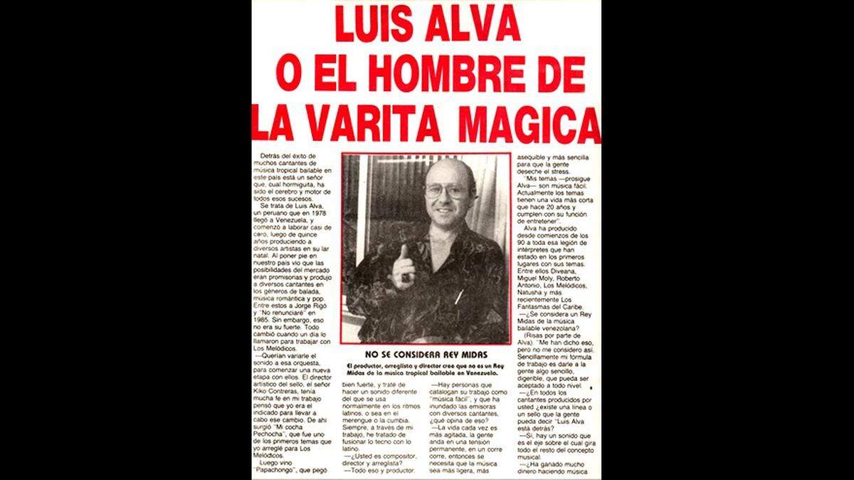 Luis Alva fue apodado "Rey Midas" y llamado "el hombre de la varita mágica" en este artículo de periódico.