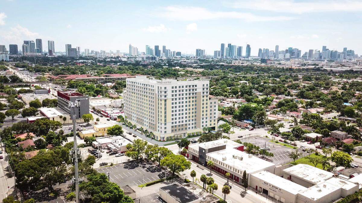 A rendering of Mosaico, an affordable housing community for seniors being developed by Integra Investments and Elderly Housing Development & Operations Corporation.