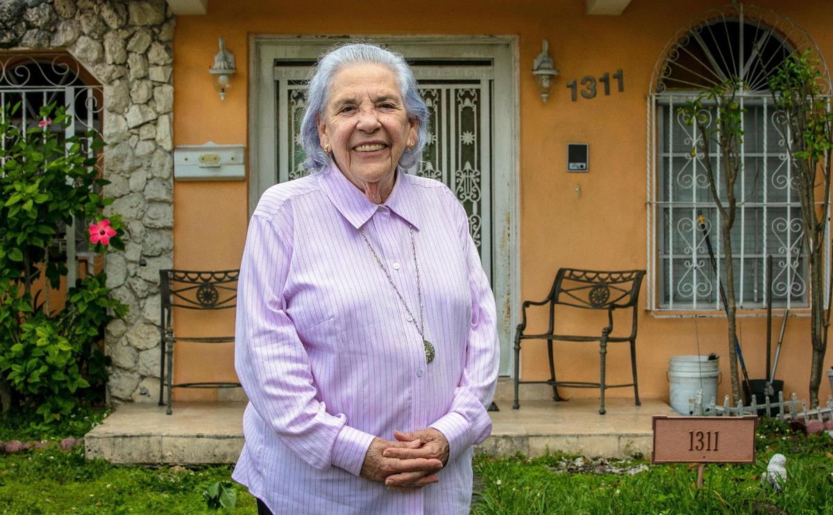 Lazara Ana Rodriguez is an 82-year-old survivor of a Castro prison and lives in a home in Miami that the bank has foreclosed on. She is at risk of being evicted. But her lawyer says the foreclosure is illegal and is fighting it in court.