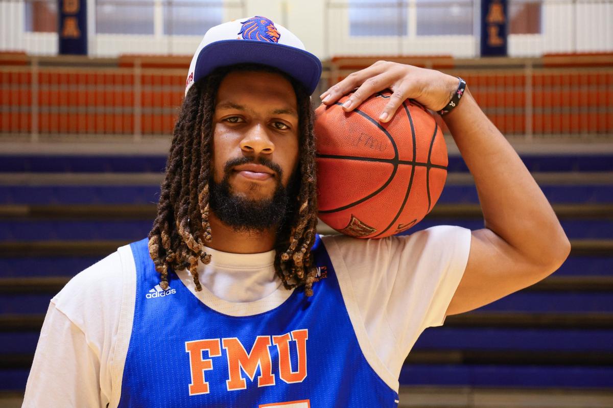 Florida Memorial University basketball player and Miami Pro League star Latavious Mitchell, 26, of team Draft City, is photographed inside the Florida Memorial University Wellness Center at 15800 NW 42nd Ave. in Miami Gardens, Florida, on Friday, Aug. 30, 2024.