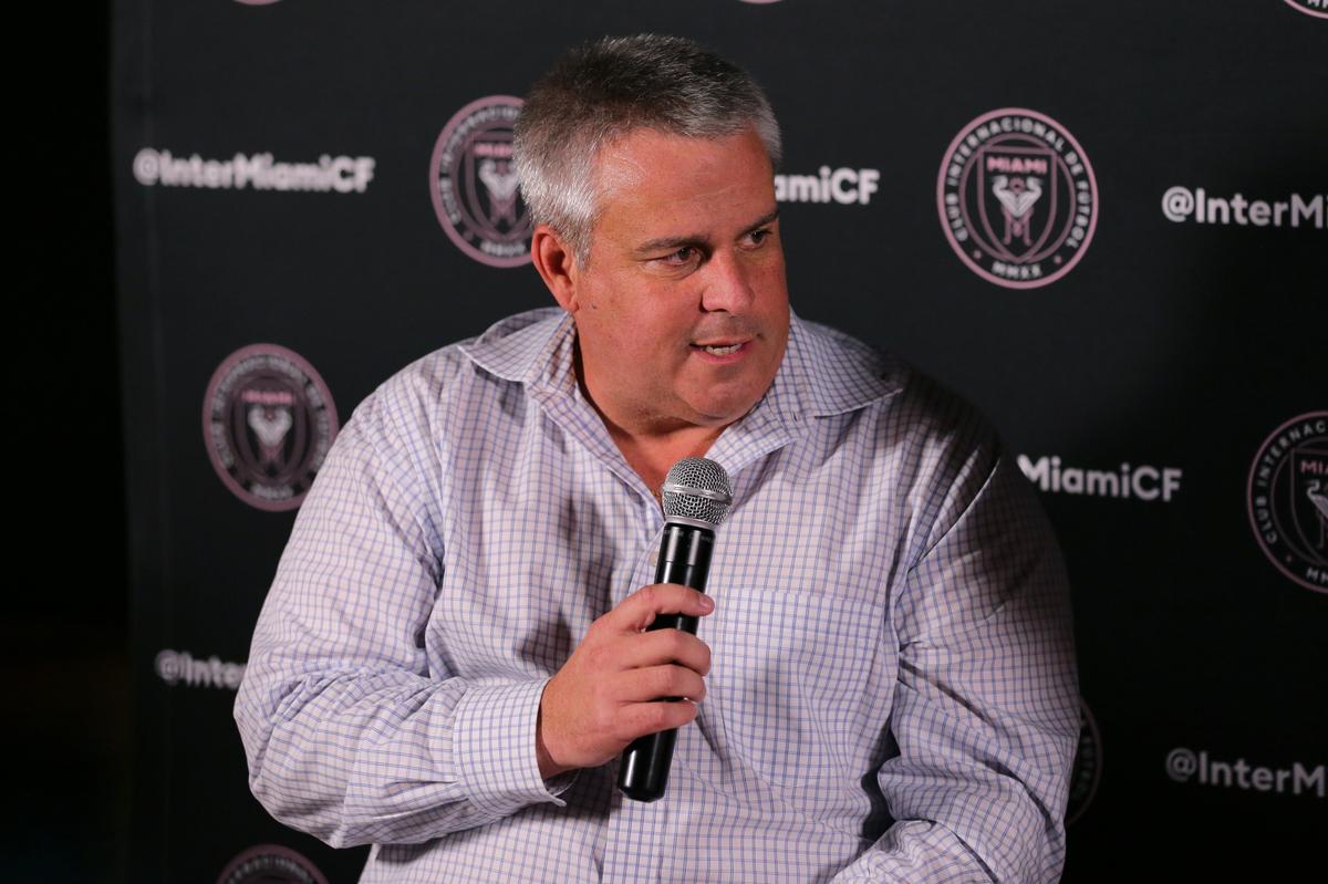 Sporting Director for Inter Miami CF Paul McDonough talks about the recent team picks during the 2019 MLS Expansion Draft watch party at the team headquarters in Coral Gables, Florida, on Tuesday, November 19, 2019.