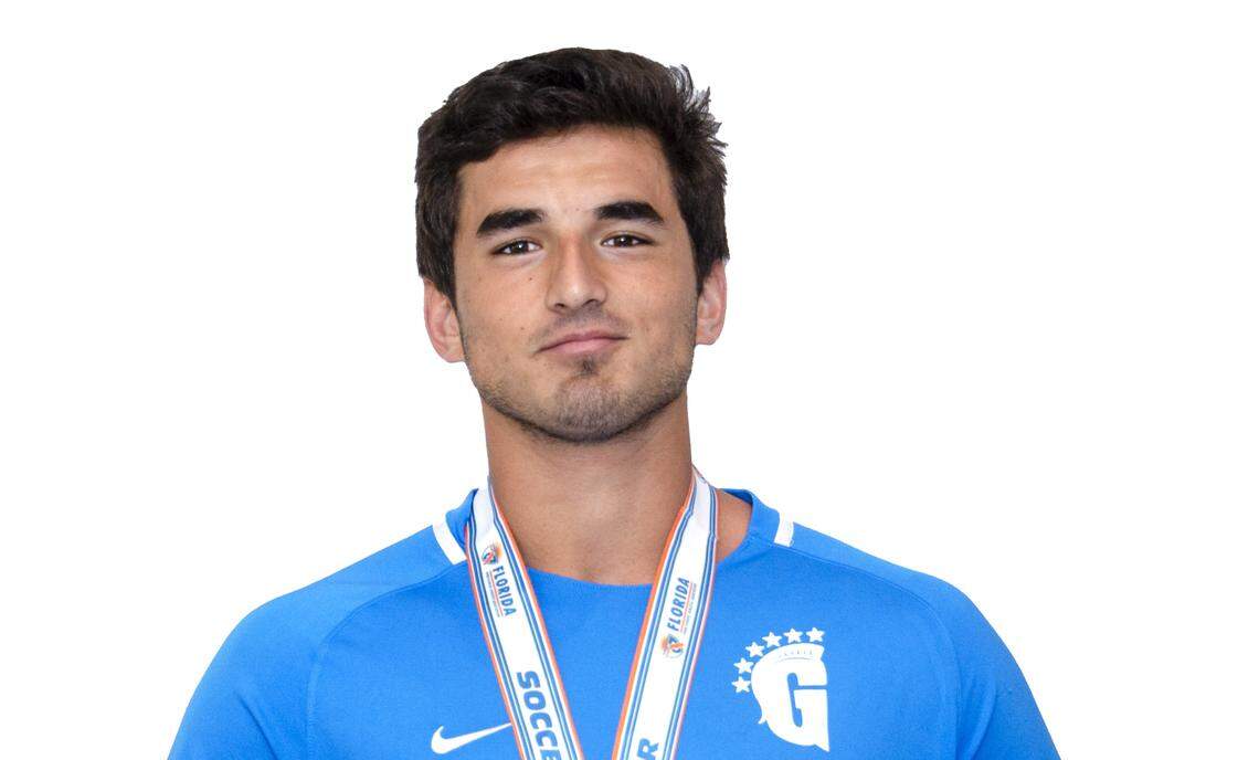 In addition to playing lacrosse, Marcelo Arteaga was the starting goalkeeper for Gulliver Prep’s Class 4A state championship team.