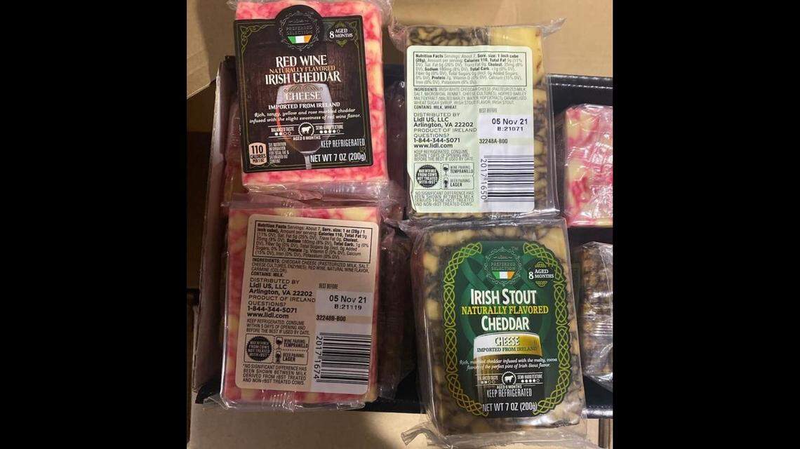 Lidl Preferred Selection Irish Stout Cheddar and Red Wine Cheddar are among the cheeses recalled