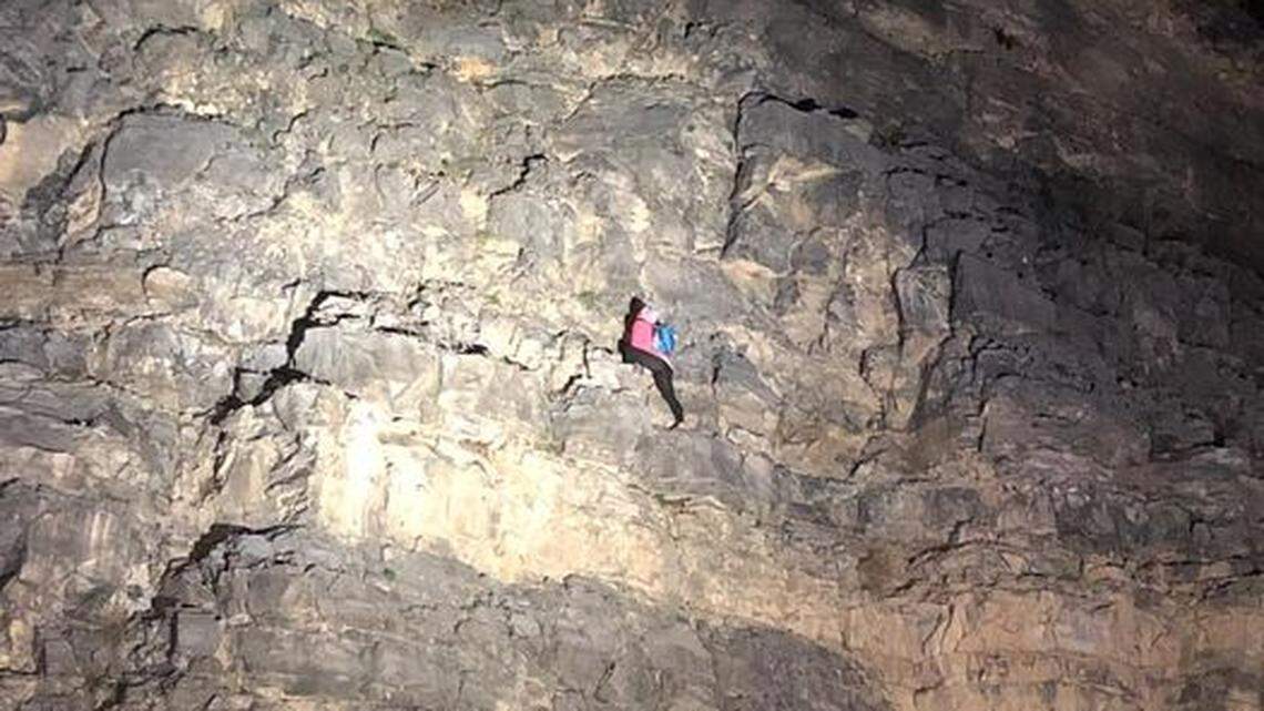 A climber got stranded on the side of a wall in the Jamesville Quarry in New York.