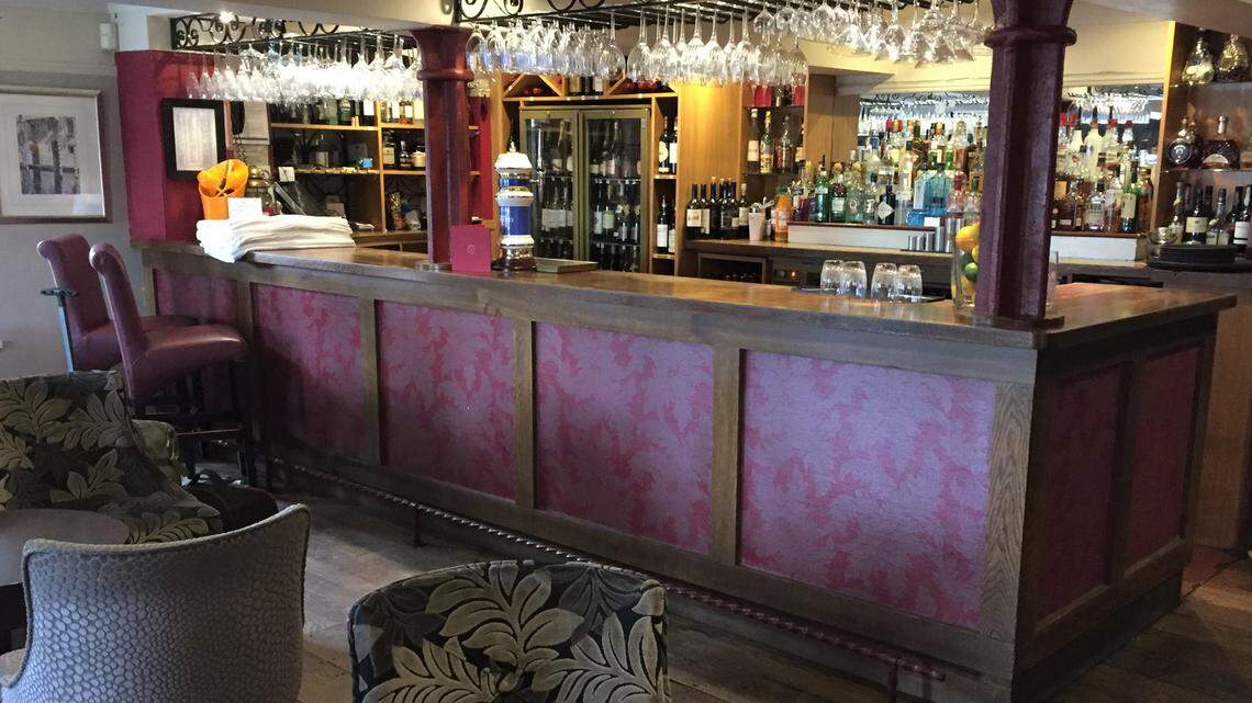 The cozy bar at Ennio’s Boutique Hotel in Southampton, England.